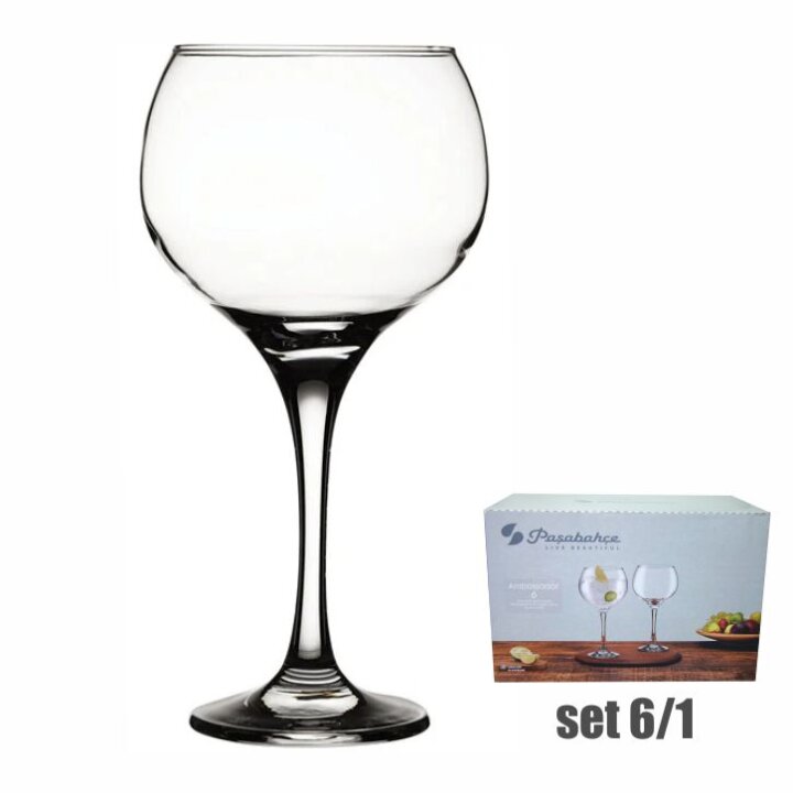 ČAŠE ZA GIN TONIC STAKLENE AMBASADOR 6/1 790 mL