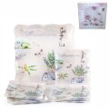 STAKLENI DEKORATIVNI 7 DIJELNI SET TANJURA ZA KOLAČE LAVENDER SPRING