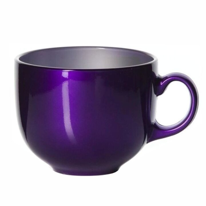 ŠALICA STAKLENA VIOLET FLASHY JUMBO 500 mL - LJUBIČASTA BOJA