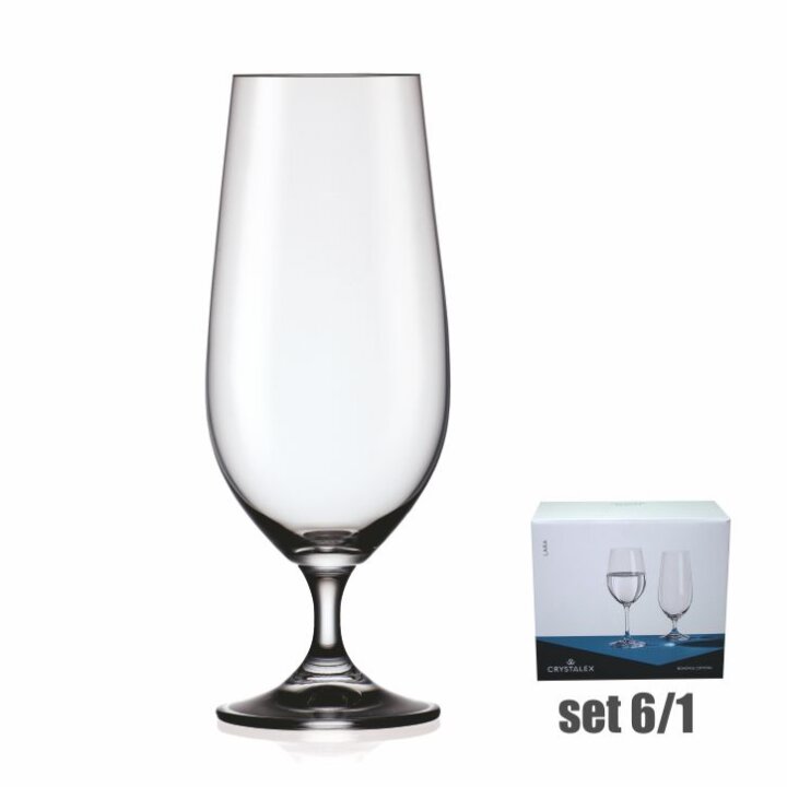 ČAŠE ZA PIVO KRISTALIN LARA PIVO 6/1 380 mL