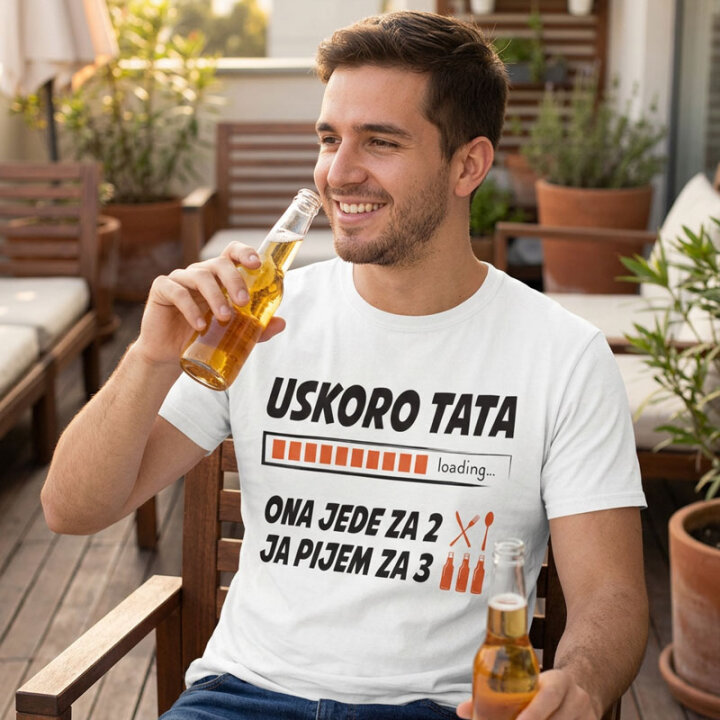 MAJICA SA ŠALJIVIM NATPISOM  MUŠKA 