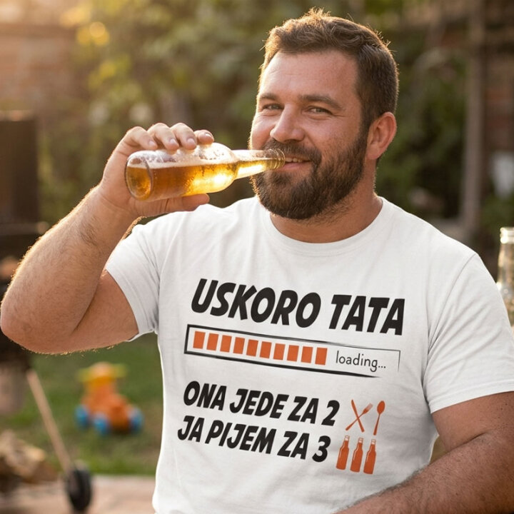 MAJICA S NATPISOM  MUŠKA 