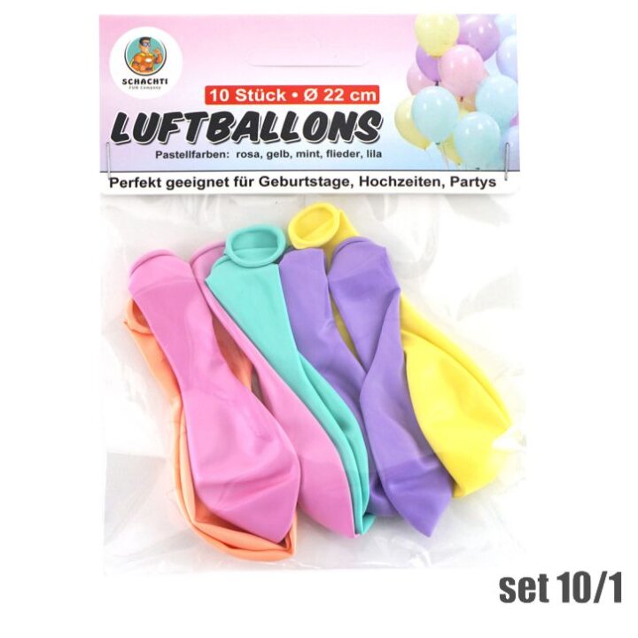BALONI PASTELNE SORT BOJE 10/1 20 cm