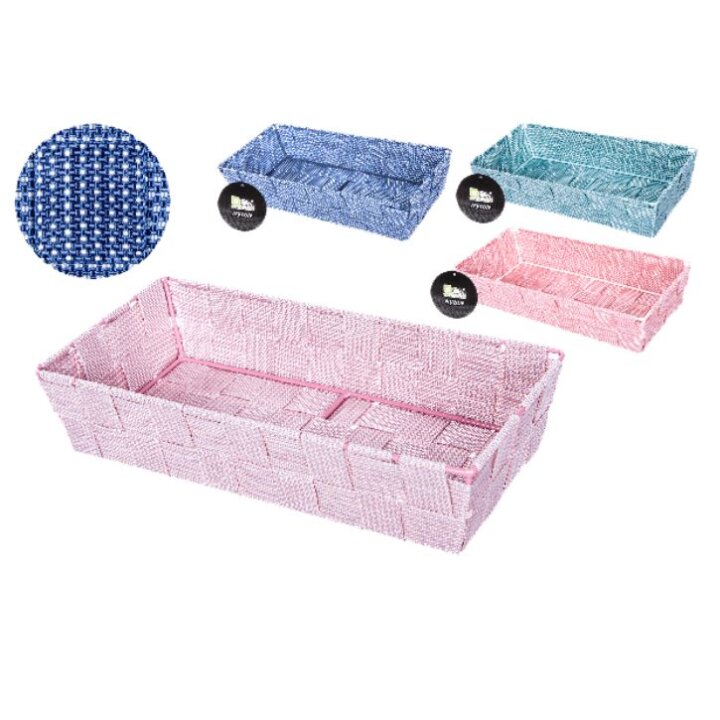 KOŠARICA ČETVRTASTA NYLON 30x14x6 CM - SORT BOJE