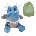 DINOSAUR PLIŠANI PLAVI U JAJU 20 CM