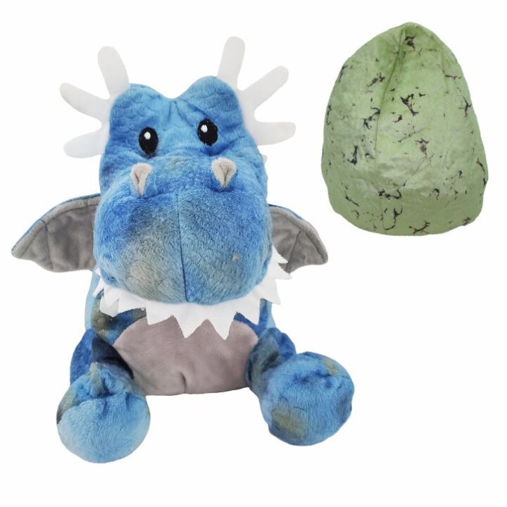 DINOSAUR PLIŠANI PLAVI U JAJU 20 CM