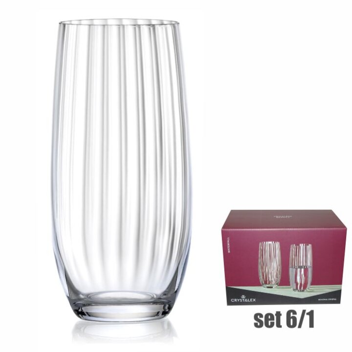 ČAŠE KRISTALIN WATERFALL SOK 6/1 350 mL - OPTIC