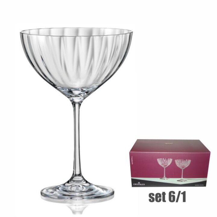 ČAŠE ZA MARTINI KRISTALIN WATERFALL 6/1 340 mL - OPTIC