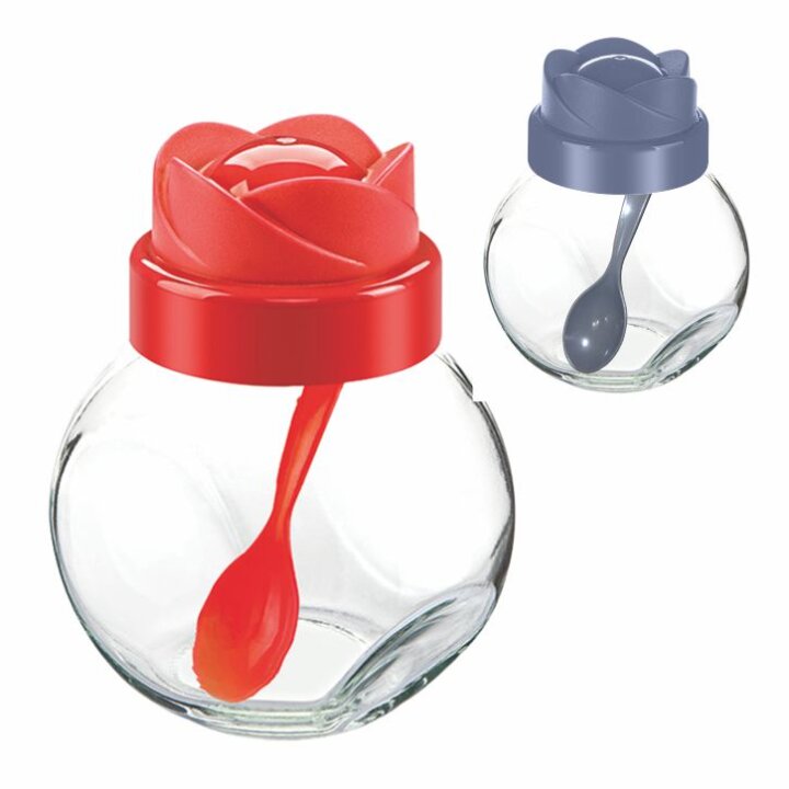 POSUDA ZA ZAČINE STAKLENA S POKLOPCEM I ŽLIČICOM 750 mL