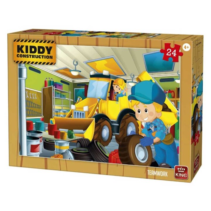 PUZZLE ZA DJECU 24 DIJELNE - TEAMWORK GRADITELJSKI MOTIV