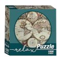 PUZZLE 1000 DIJELNE OKRUGLE RELAX 65 cm - KARTA SVIJETA