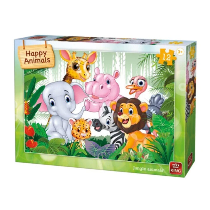 PUZZLE ZA DJECU 12 DIJELNE - DIVLJE ŽIVOTINJE DŽUNGLA