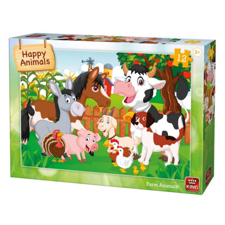 DJEČJE PUZZLE 12 DIJELNE - DOMAĆE ŽIVOTINJE