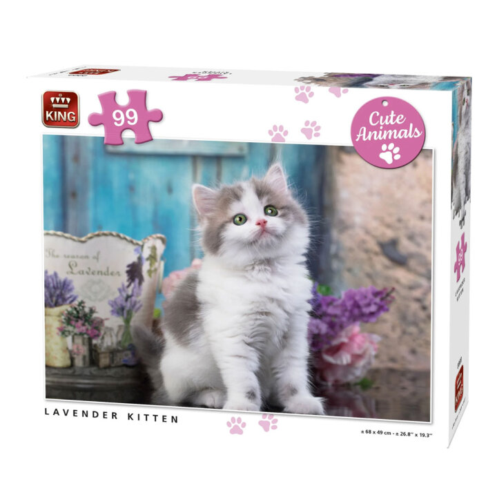 PUZZLE 99 DIJELNE - MAČIĆI  S LAVANDOM