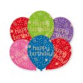 BALONI S NATPISOM HAPPY BIRTHDAY 6/1 - SORT BOJE