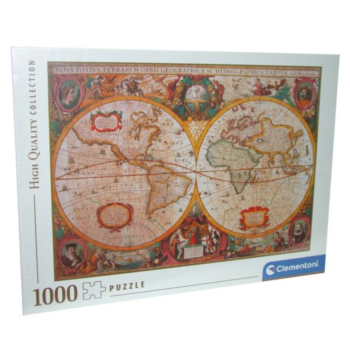 PUZZLE 1000 DIJELNE KARTA SVIJETA - CLEMENTONI