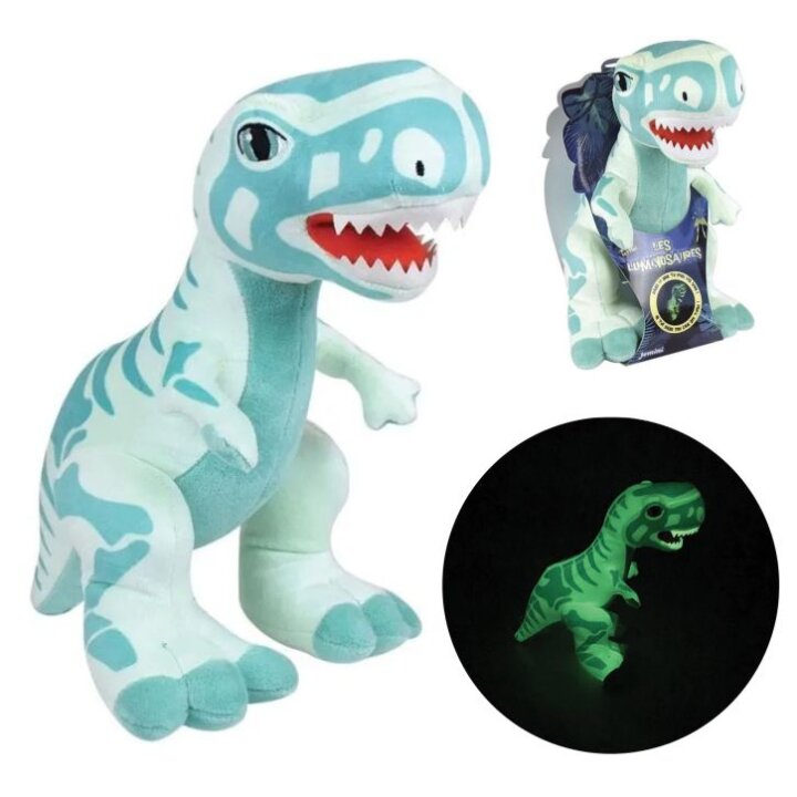 DINOSAUR PLIŠANI SVJETLI U MRAKU 30 CM JEMINI
