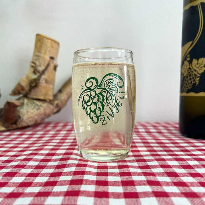 GEMIŠTARICA S TISKOM VINSKI MOTIV GROZD ŽIVJELI 1/1 0,2l zeleni/smeđi sort