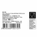 ŠALICE ZA KAVU 6/1 PORCULAN 180 ML - SREBRNA LINIJA, CRNO-BIJELE