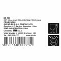 ŠALICE ZA KAVU S TANJURIĆIMA 6/1 PORCULAN 180 ML - CVJETNI DEKOR