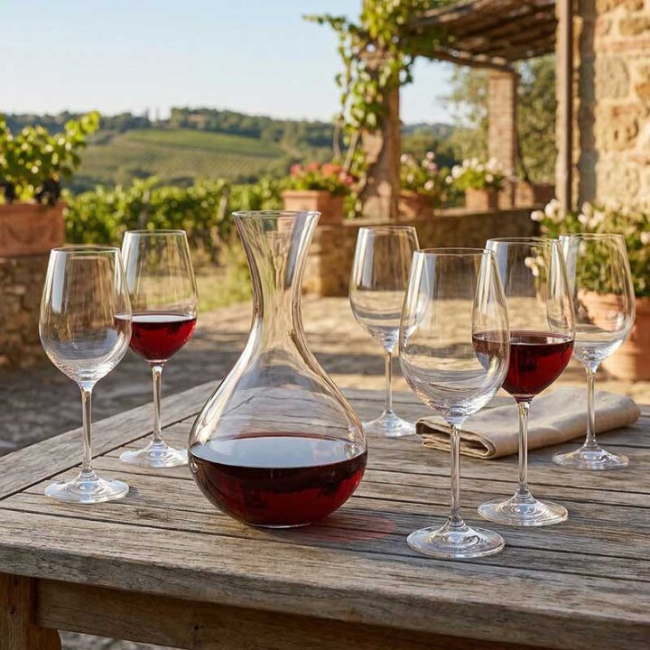 DEKANTER + ČAŠE ZA VINO SET KRISTALIN VIOLA 7/1