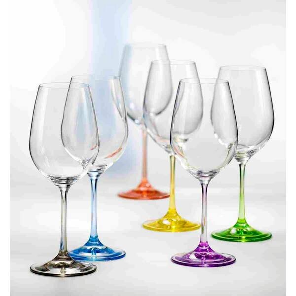 KRISTALNE ČAŠE RAINBOW ZA VINO 6/1 350 ML
