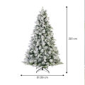 BOŽIĆNO DRVCE SA SNIJEGOM I ČEŠERIMA - METALNI STALAK 210 CM LAUSANNE FIR