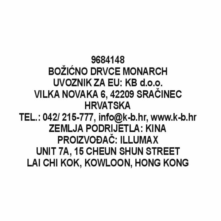 BOŽIĆNO DRVCE MONARCH PINE S METALNIM STALKOM 210 CM