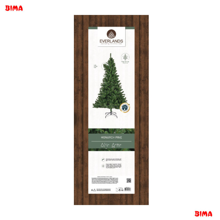 BOŽIĆNO DRVCE MONARCH PINE S METALNIM STALKOM 210 CM