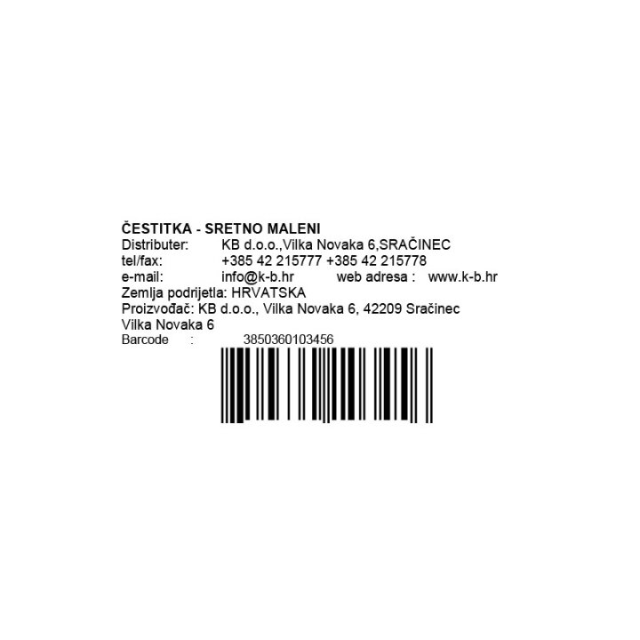 ČESTITKA ZA ROĐENJE - SRETNO MALENI