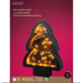 DRVCE DEKORATIVNO CRNO S LED SVJETLIMA 40/1 NA BATERIJE 28 x 21 x 4,2 cm