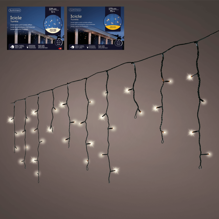 BOŽIĆNE LED LAMPICE VANJSKE / UNUTARNJE 119/1 TOPLO BIJELE S FUNKCIJAMA 500cm TIMER