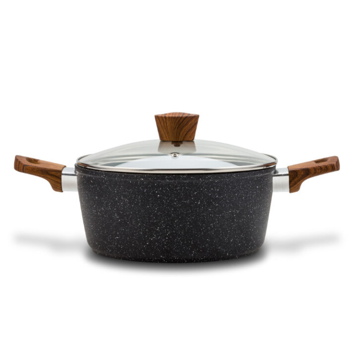 POSUDA ZA KUHANJE S POKLOPCEM i NEPRIJANJAJUĆIM PREMAZOM NATURE 7,5 L-28,5x18,5
