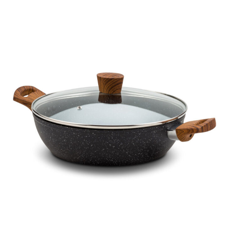 POSUDA ZA KUHANJE S POKLOPCEM i NEPRIJANJAJUĆIM PREMAZOM NATURE 4 L- 28 cm