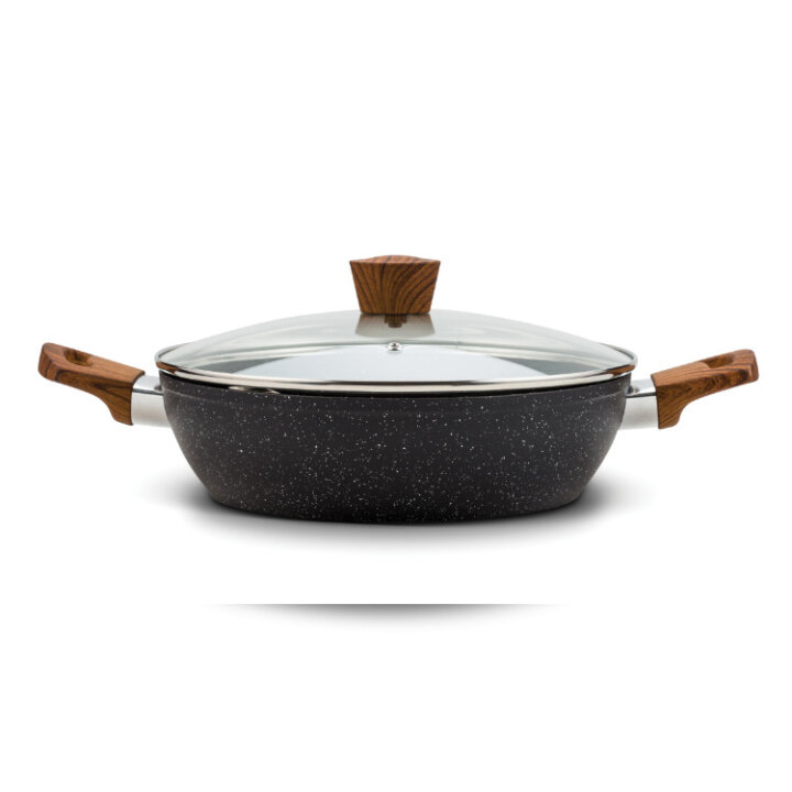 POSUDA ZA KUHANJE S POKLOPCEM i NEPRIJANJAJUĆIM PREMAZOM NATURE 4 L- 28 cm