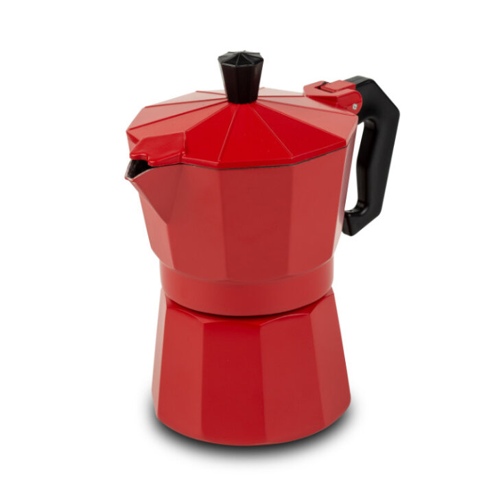 KAFETIJERA ZA KAVU ESPRESSO ZA 3 ŠALICE 150 mL TAURUS - CRVENO ALU