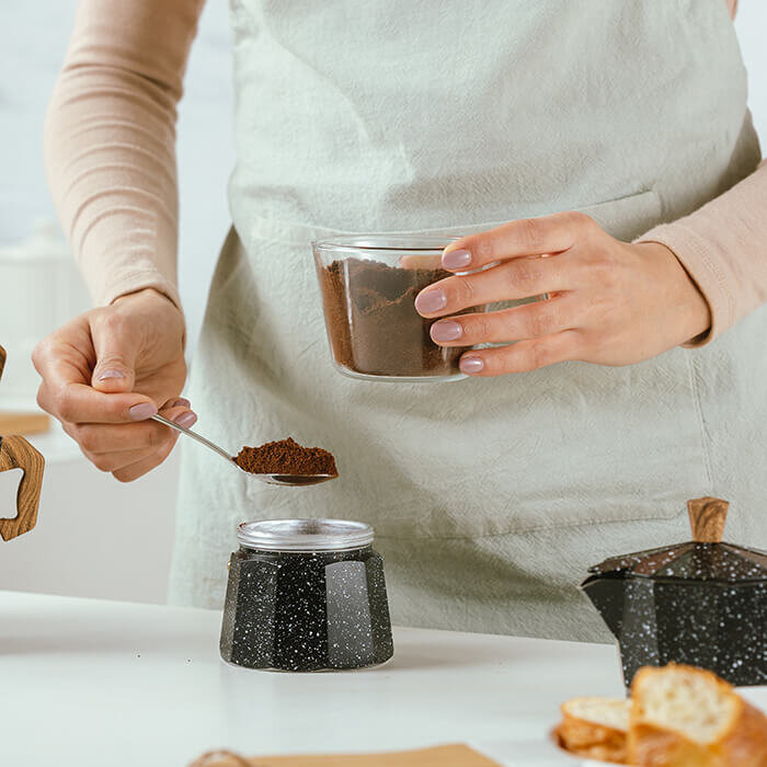 KAFETIJERA ZA ESPRESSO KAVU ZA 6 ŠALICA 300 mL NATURE - CRNO ALU