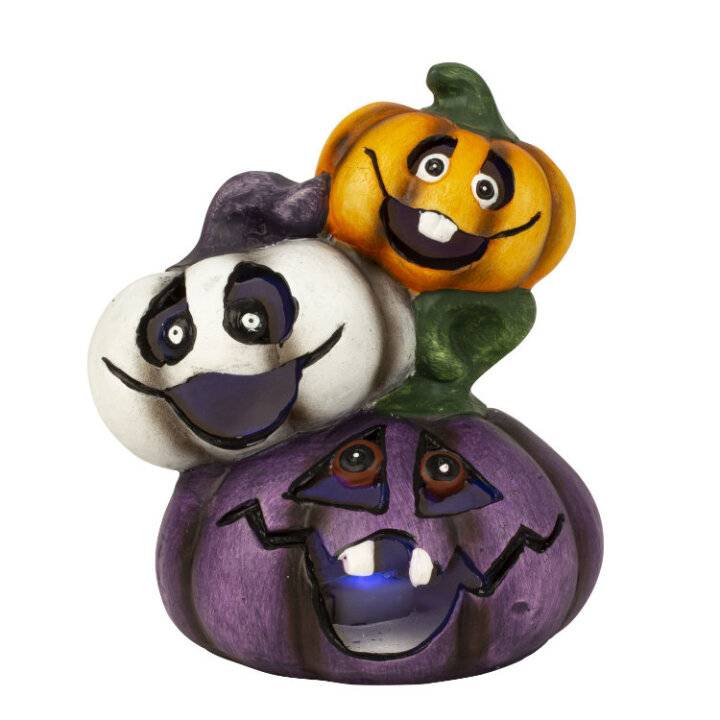 HALLOWEEN FIGURA TRI TIKVE S LED SVJETLOM 15 cm