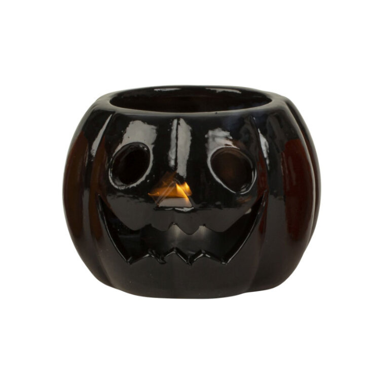 SVIJEĆNJAK HALLOWEEN TIKVA 6,5 cm - SORT