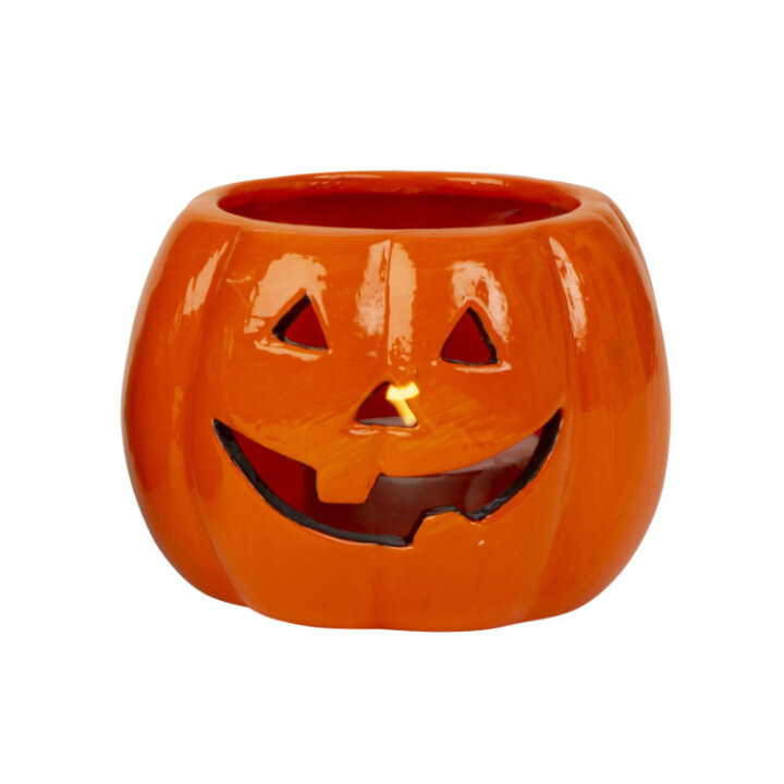 SVIJEĆNJAK HALLOWEEN TIKVA 6,5 cm - SORT