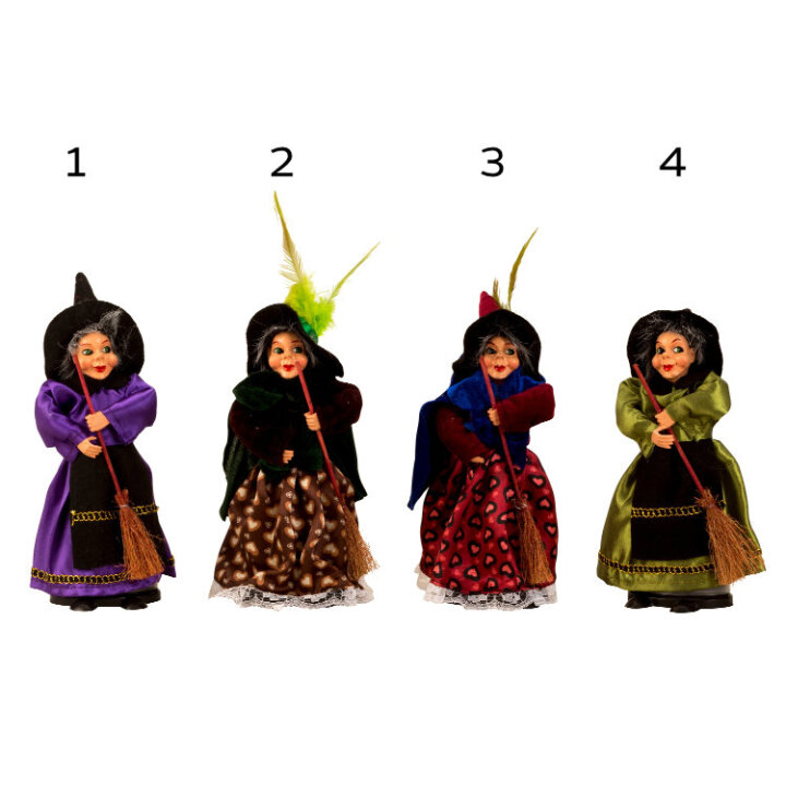 VJEŠTICA FIGURA HALLOWEEN 25 cm - SORT