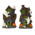 HALLOWEEN DEKORACIJA - KUĆICA SA SVJETLOM 17 cm - SORT