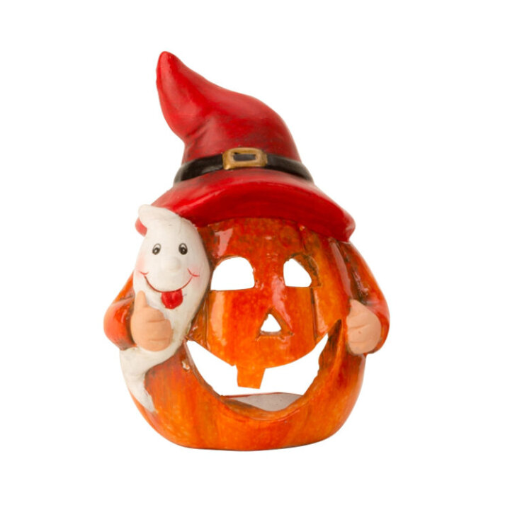 FIGURA / SVIJEĆNJAK HALLOWEEN TIKVA 12 cm -SORT