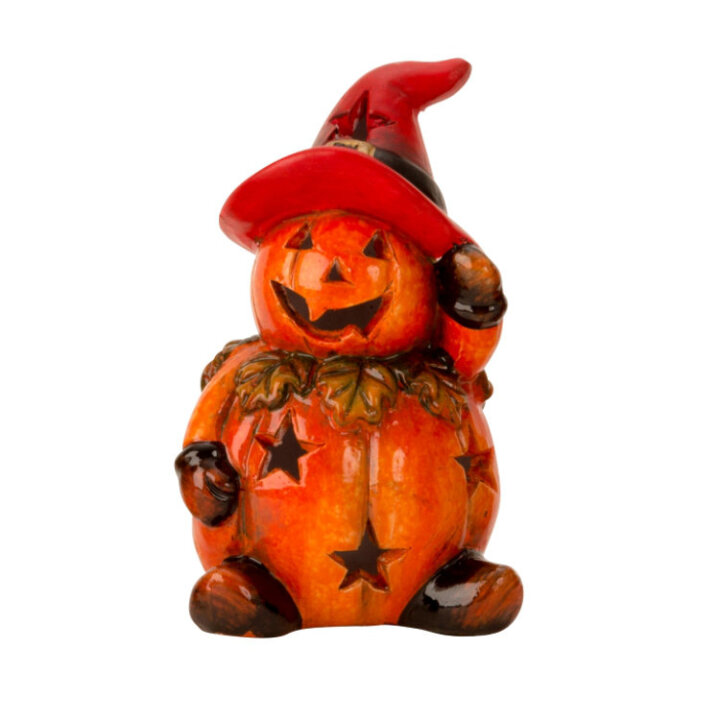 FIGURA / SVIJEĆNJAK HALLOWEEN TIKVA 12 cm -SORT