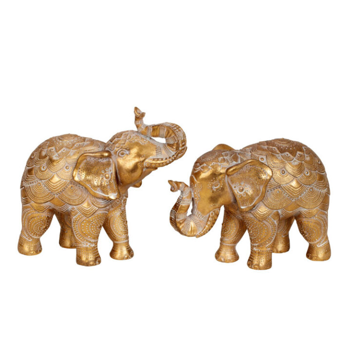 FIGURA SLON ZLATNI 14,5x19,5 cm - SORT