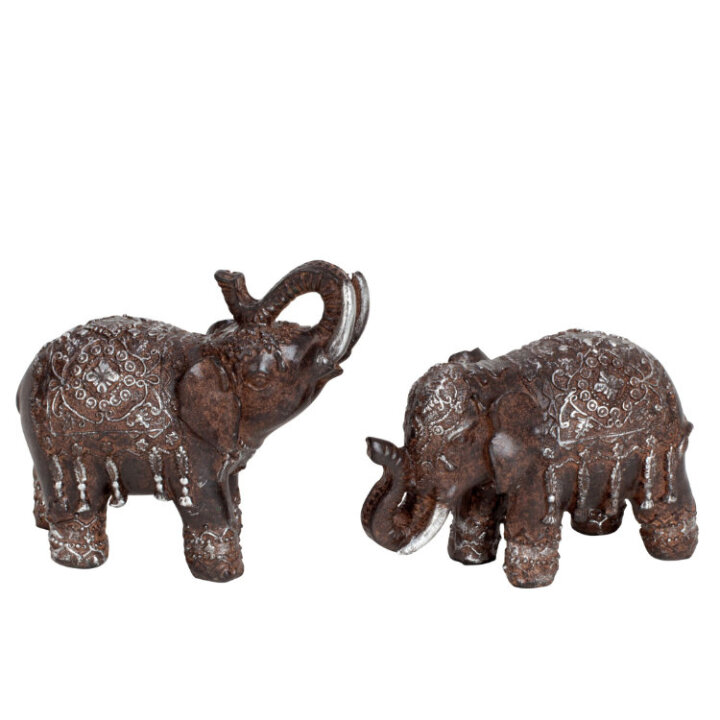 FIGURA SLON SMEĐE-SREBRNI 7 cm - SORT