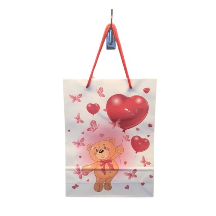 POKLON VREĆICA ECOBAG 24x8x32 cm - MEDVJEDIĆ S BALONOM