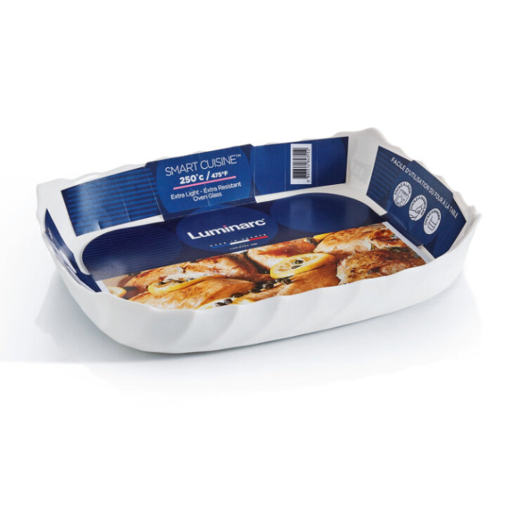 PEKAČ ČETVRTASTI SMART CUISINE TRIANON 29x23 cm - OPALNO STAKLO LUMINARC