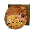 GUSTAV KLIMT TANJURIĆI DESERTNI PORCULAN 2/1 U POKLON KUTIJI - THE KISS