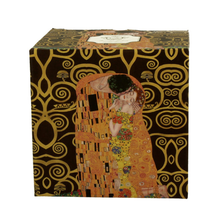 ŠALICA PORCULANSKA 350 ML U POKLON KUTIJI - THE KISS BROWN BY GUSTAV KLIMT